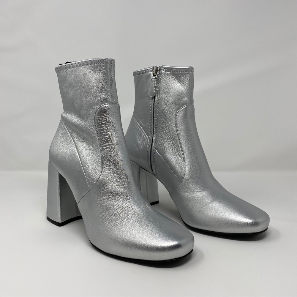 Silver Prada Boots